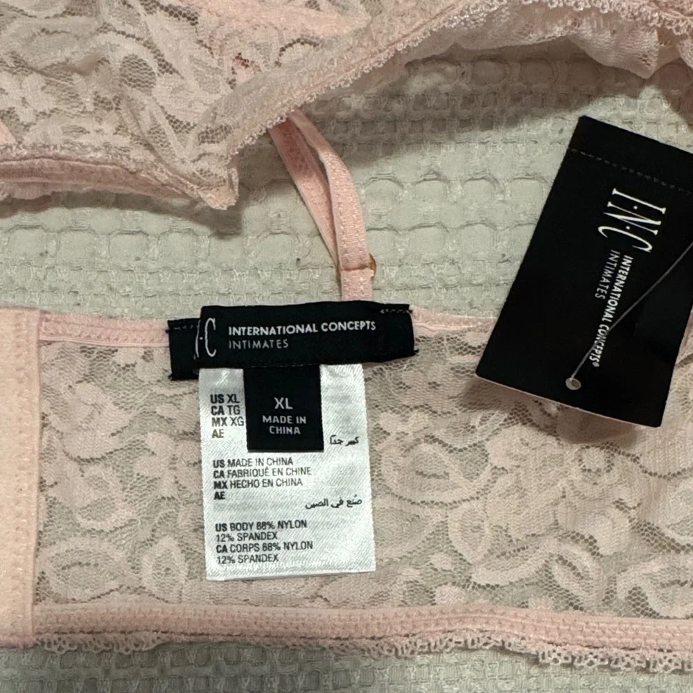 🆕 INC International Concepts Lace Bralette in Light Pink. XL. NWT!💥💥